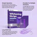 Purple Teeth Whitening Strips for Sensitive Teeth Remove Coffee Wine Smoking Stains Non Slip Improve Dental Yellowing Bright Smile Teeth Bleaching Strip mbzr