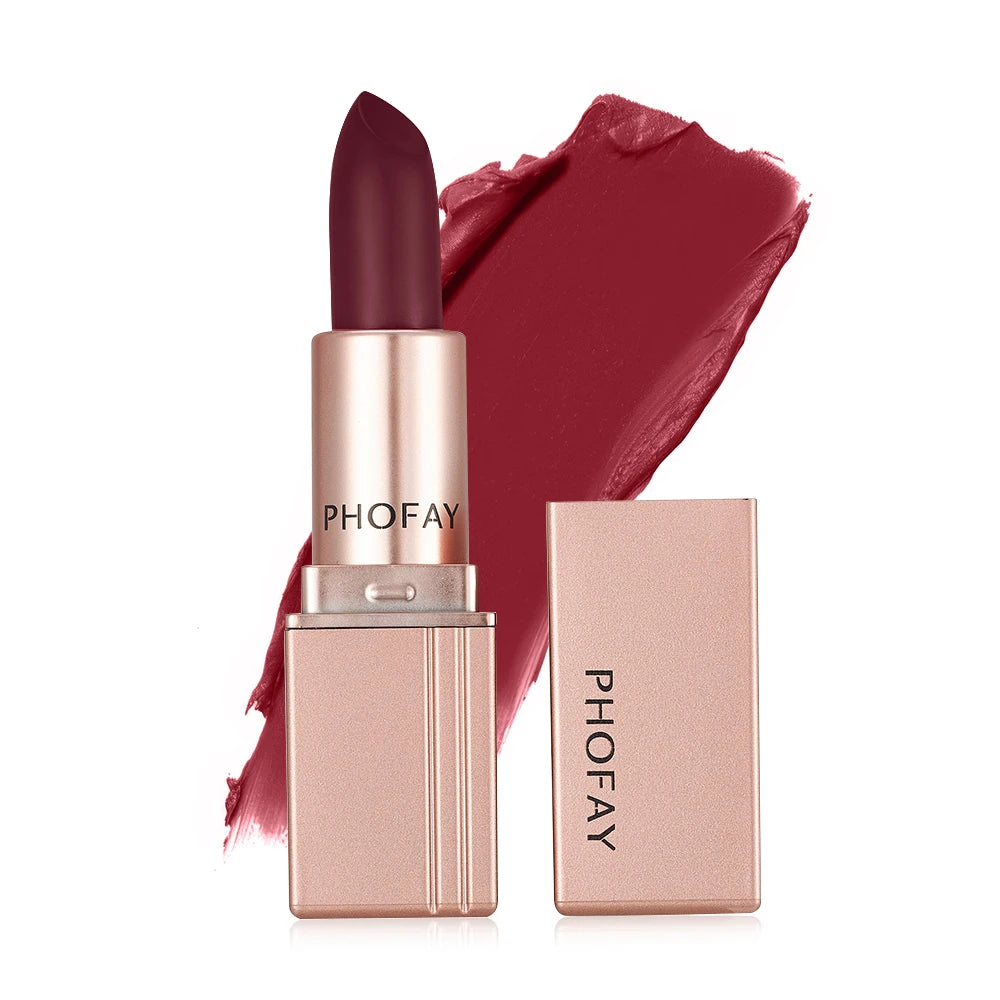 PHOFAY 8--Color Matte Lipstick: Velvet Lip Color, Smooth, Waterproof, Long-Lasting Color Lip Makeup mbzr