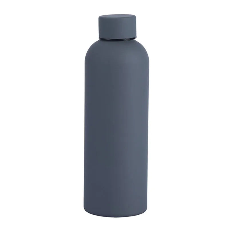 500/750ML Small Mouth Thermos Cup, Outdoor Stainless Steel Bottle, Rubber Paint Sports Kettle, Thickened Double Water Cup mbzr