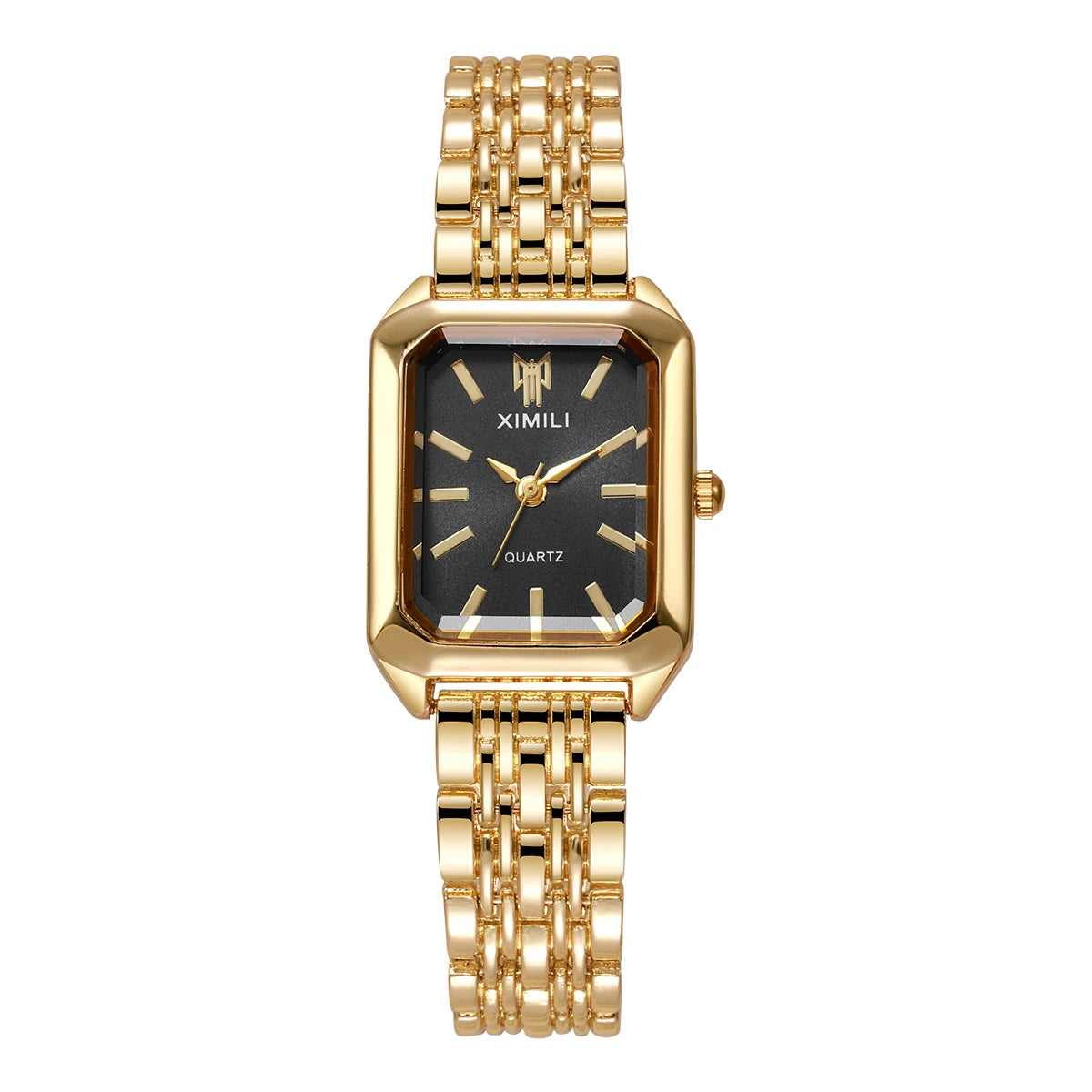 1/2/4PCS Luxury Women Watches Fashion Rectangle Woman Quartz Watch Stainless Steel Band Wristwatches Reloj Mujer（Without Box） mbzr