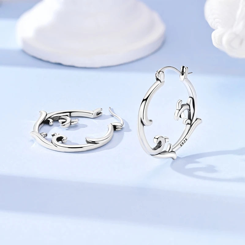 925 Silver Earrings Sparking Dolphin Sloth Cat Football Hoop Earring For Women Girls Anniversary Wedding Jewelry Gifts mbzr