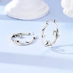 925 Silver Earrings Sparking Dolphin Sloth Cat Football Hoop Earring For Women Girls Anniversary Wedding Jewelry Gifts mbzr