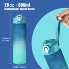 1PCS 800ML Large Capacity Sports Water Bottle Leak Proof Colorful Plastic Cup Drinking Outdoor Travel Portable Gym Fitness Jugs mbzr