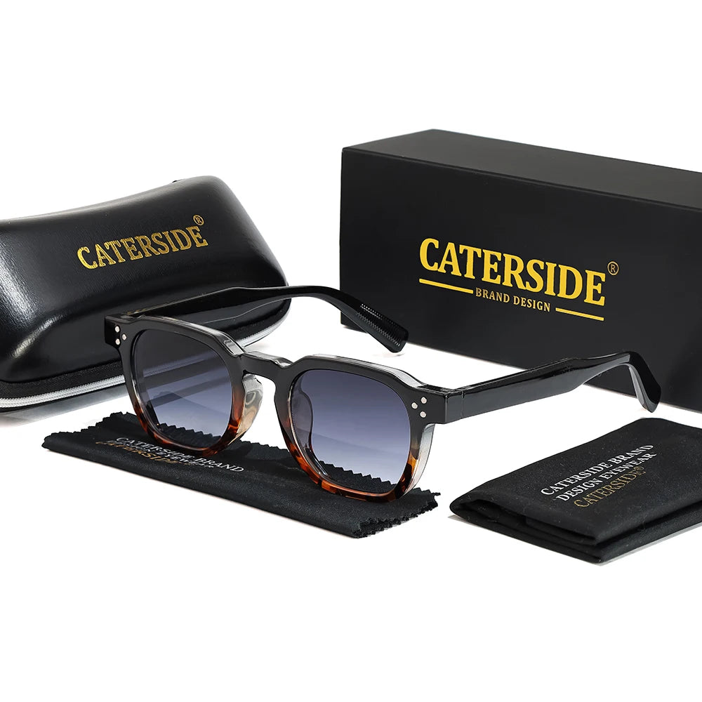 CATERSIDE Retro Men's Sunglasses Brand Design Square Fashion Sun Glasses Women's Outdoor Travel Party Decoration Eyewear UV400 mbzr