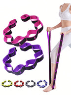 1pc Yoga Elastic Band, Professional Gymnastics Stretch Resistance Band, Fitness Resistance Band, Suitable For Yoga Stretching Strap, Ballet, 8-Shape Dance Elastic Band, Digital Extension Band, Pilates, Gymnastics And Dance El mbzr