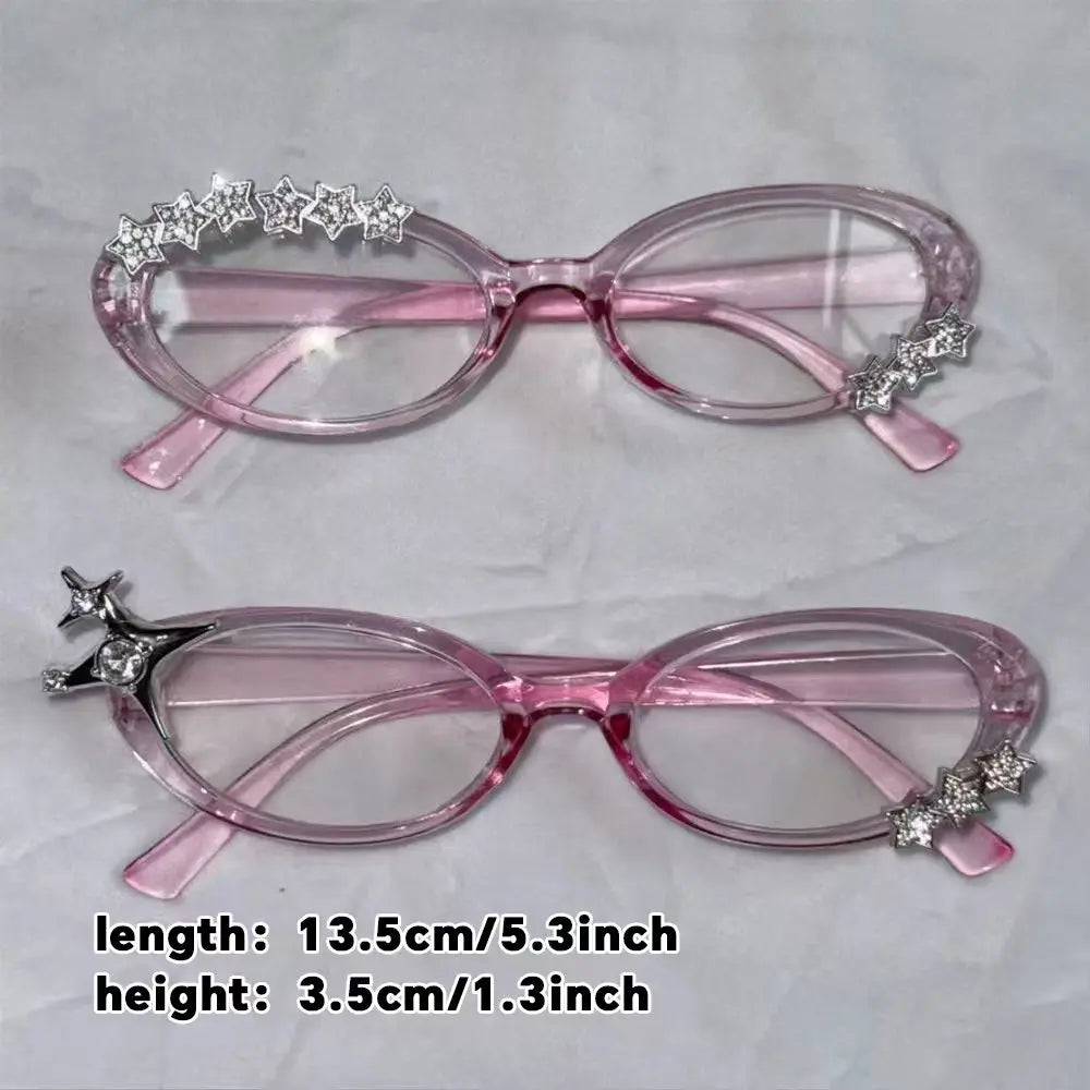 An Abi Y2K millennial retro cute flat pink cat glasses, a street photo artifact, decorative glasses mbzr
