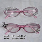 An Abi Y2K millennial retro cute flat pink cat glasses, a street photo artifact, decorative glasses mbzr