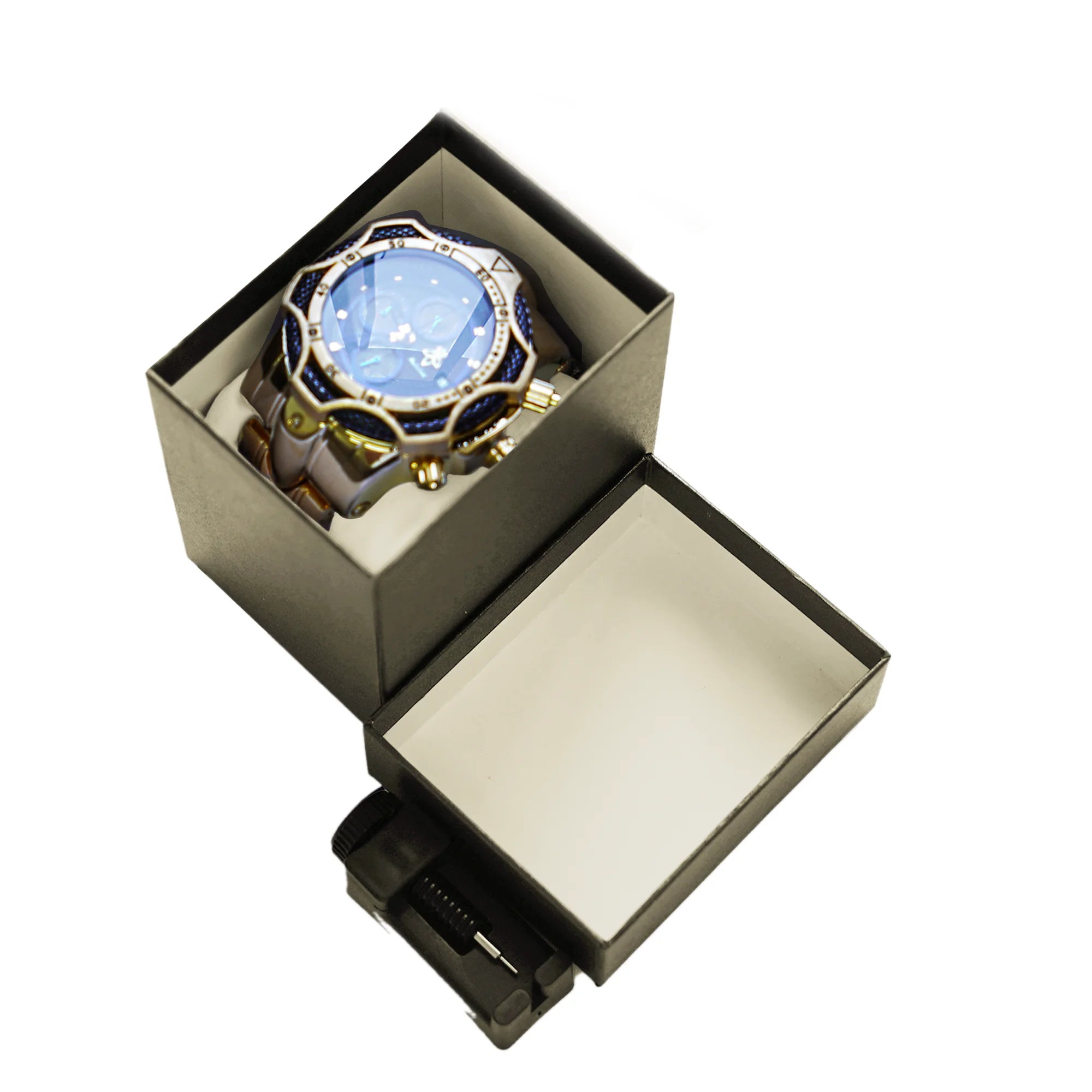 YaLaLuSi Men's Sport Chronograph Watch, Multi-Function Quartz Wristwatch with Gold Tone Bracelet, Multiple Colors Available, Ready-to-Gift Set