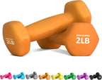 2 LB Dumbbell Pair Home Gym Workouts Strength Training Weight Loss Pilates Weights Yoga Sets Weights for Women, Men, Seniors mbzr