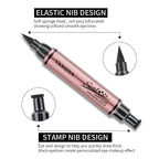 Women's Double-Headed Stamp Eyeliner Large-Capacity Liquid Black Winged Cat-Eye Makeup Tool Waterproof for Eye Beauty mbzr