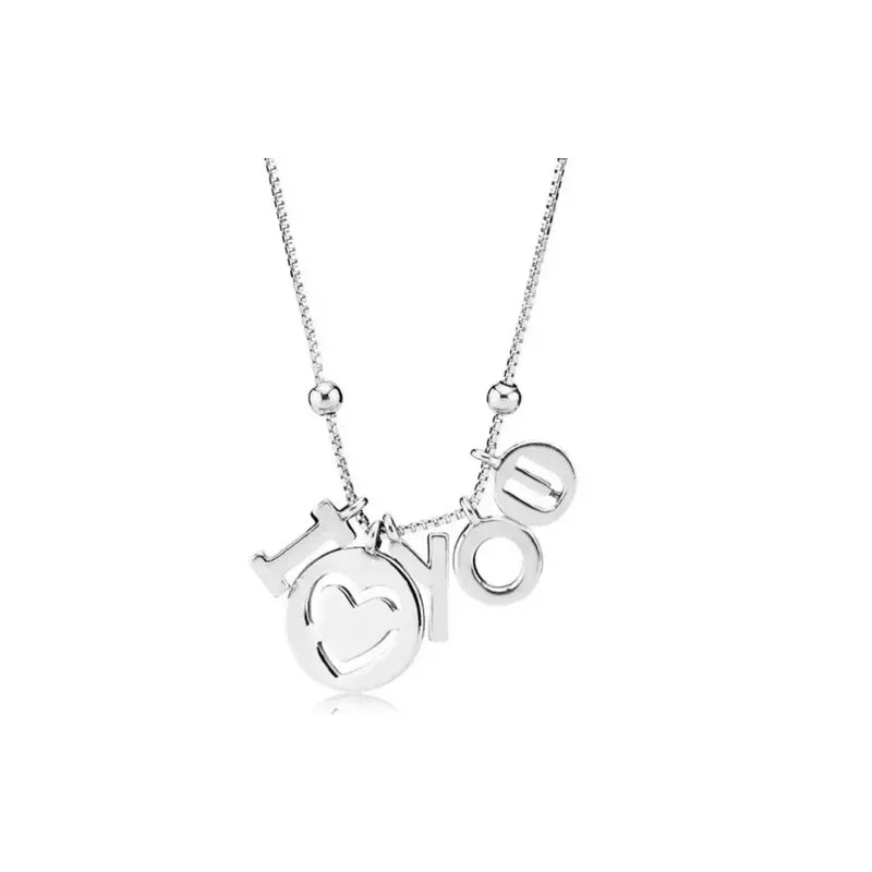 Heart-Shaped 925 Sterling Silver Love Snowflake Star Zircon Charm Necklace – Women's Lovers' Holiday, Wedding Gift Jewelry mbzr