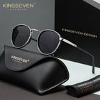 KINGSEVEN Original Causal Round Frame Sunglasses Fashion Men Polarized UV400 Luxury Retro Women Driving Summer Oufdoor Glasses