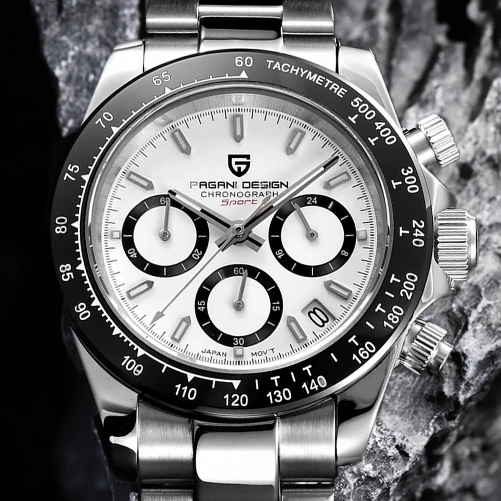 2026 New PD-1644 PAGANI DESIGN Top Brand Men's Sports Quartz Watches Sapphire Stainless Steel 100M Waterproof Luminous Chronograph Luxury Reloj Hombre