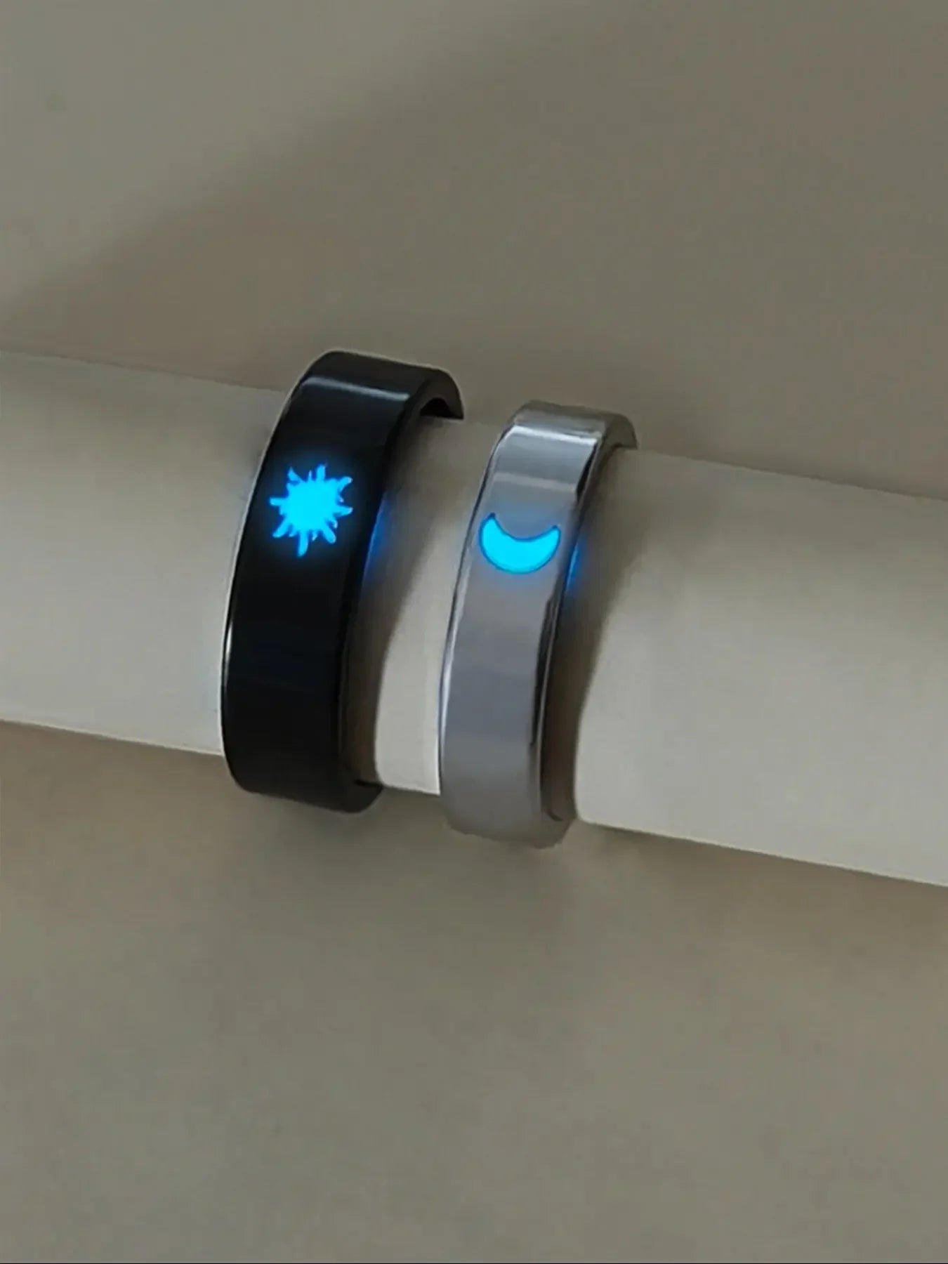 Cute Couple Rings Set, 2 Pieces Sun Moon Design, Dark Aesthetic Rings, Beautiful Rings, Perfect Gift for Valentine's Day, Romantic Jewelry for Him & Her, Wedding Promise Rings, Steel Ring