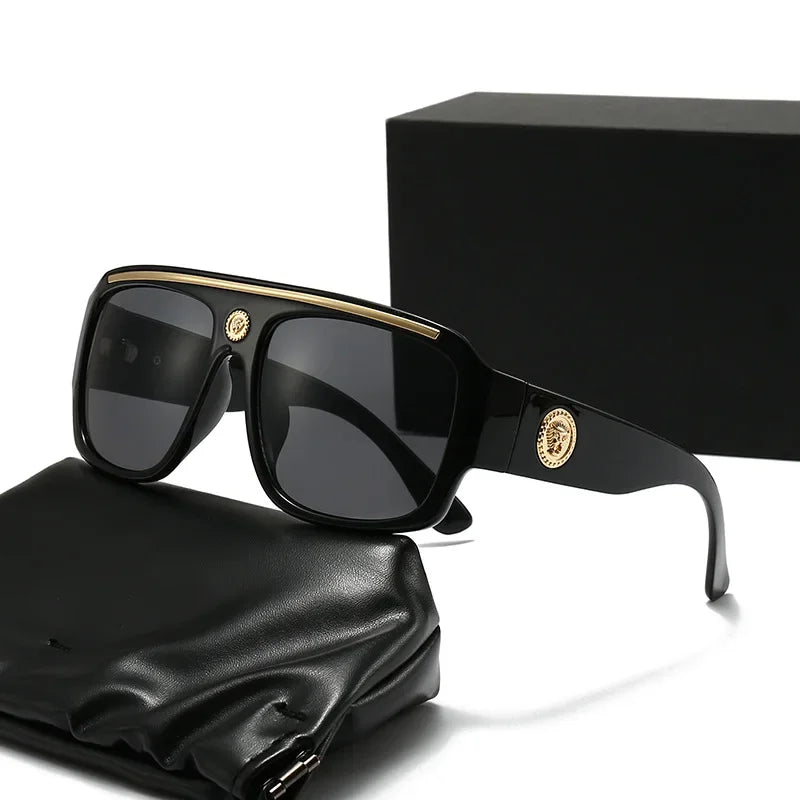 2026 Oversized Vintage Punk Sunglasses  Fashion Brand Luxury Designer Sunglasses Men Women  Summer Travel Outdoor Shades Glasses