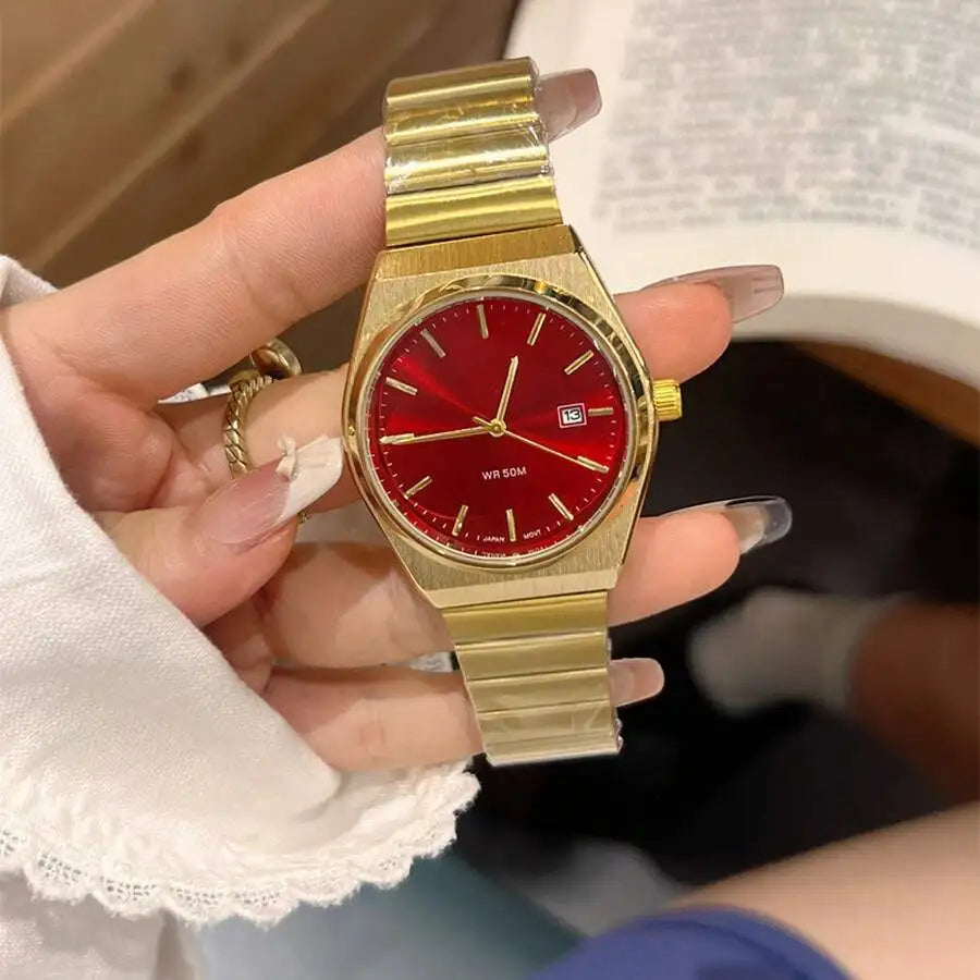 Foreign Trade Quartz Watch With Imported Quartz Movement, European-Style Stainless Steel, Fashionable And Luxurious Men's Watch