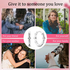 MAULA Earring 925 Sterling Silver Sparkling Square Stone Hoop Earring For Women Ladies Party Wedding Fashion Simple Jewelry Gift