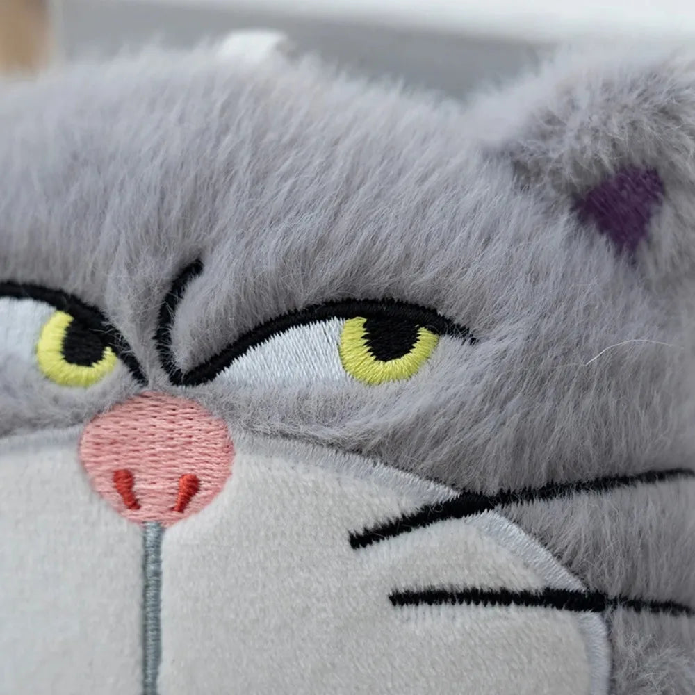 Cute Cartoon Cat Plush Coin Purse Keychain Earphone Storage Bag Backpack Hangings Ornament Gifts mbzr