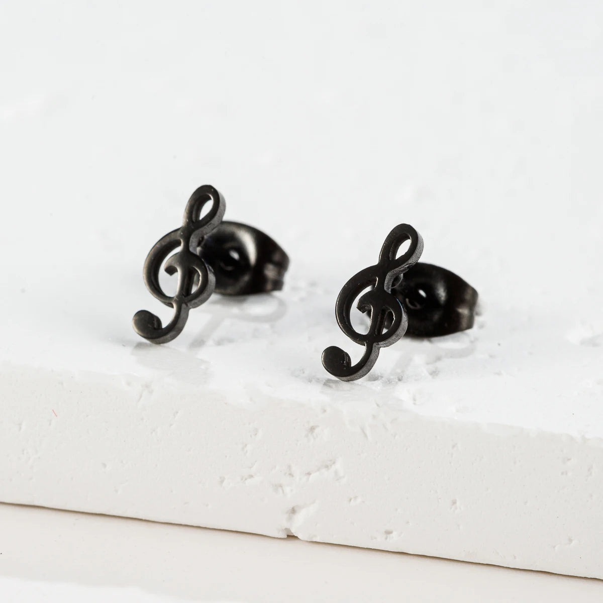 1 Pair Mini Music Earrings Stainless Steel Lovely Small Ear Studs for Women Charm Musical Note Earring Jewelry gift
