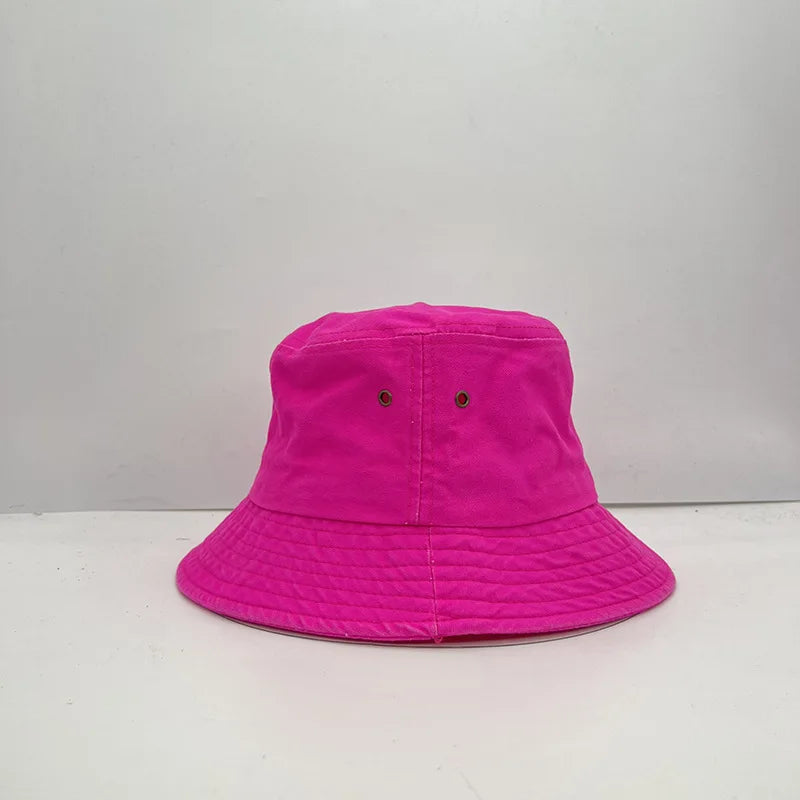 Fluorescent Bucket Hat Four Seasons Fashion Trendy Candy Colored Bucket Hat Unisex