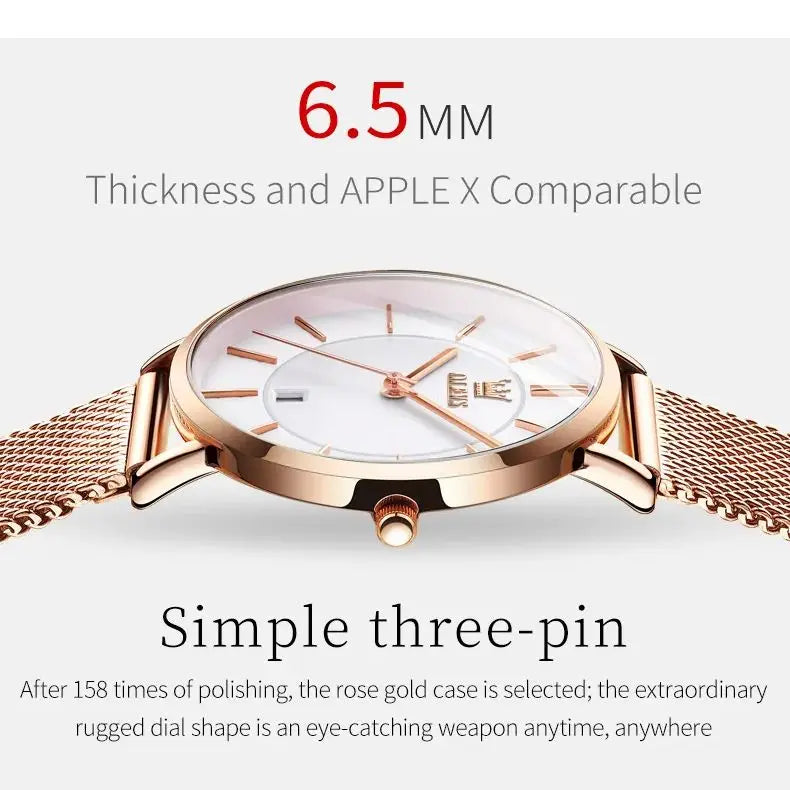 OLEVS 5869 Women Watch Fashion Simple Ultra Thin 6.5mm Quartz Women's Watch Top Brand Calendar Waterproof Women Luxury Watch mbzr