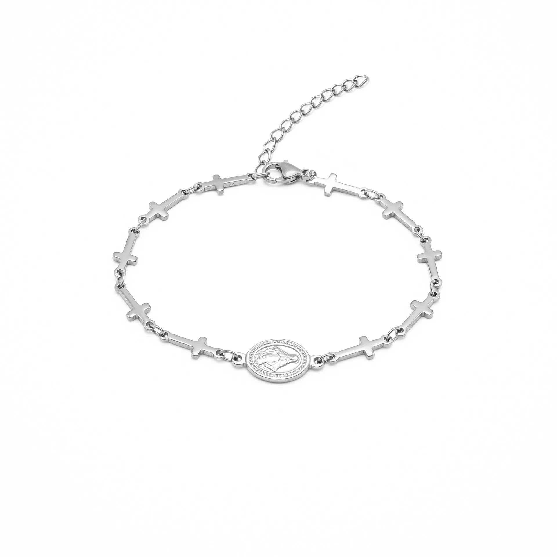 Women's stainless steel 18K gold bracelet that does not fade for a long time   fashionable heart shaped cross and starfish bracelet   luxury