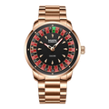 Mark Fairwhale  Casual Leather Strap dial Rotatable Roulette Watch Dial Men's Wristwatch Quartz Fashion WristWatch Wrist Watches for man mbzr