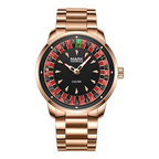 Mark Fairwhale  Casual Leather Strap dial Rotatable Roulette Watch Dial Men's Wristwatch Quartz Fashion WristWatch Wrist Watches for man mbzr