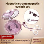 2 pairs of magnetic eyelashes light and soft, repeatedly used, thick and big eyes easy to wear with mirror mbzr