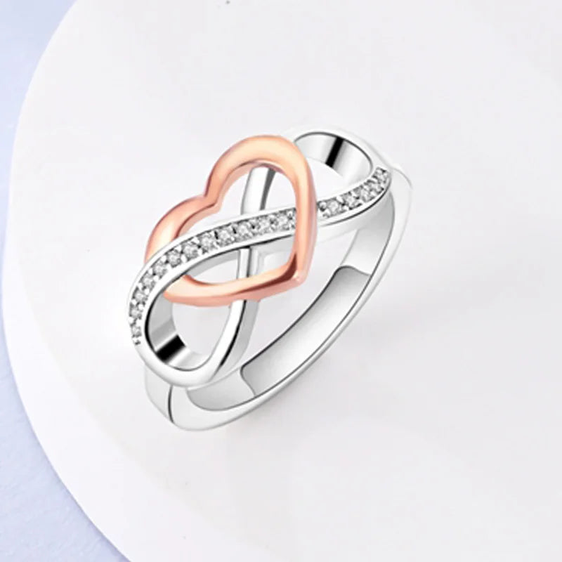 MULA Original 925 Sterling Silver Rings High Quality Eternal Love Rings For Women Lady Wedding Band Party Fashion Jewelry Gift