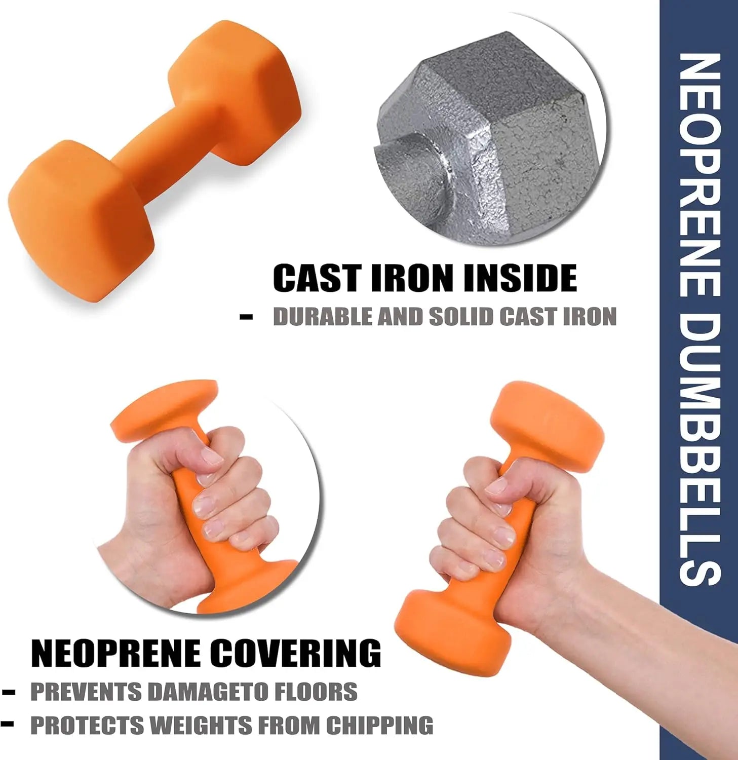 2 LB Dumbbell Pair Home Gym Workouts Strength Training Weight Loss Pilates Weights Yoga Sets Weights for Women, Men, Seniors mbzr