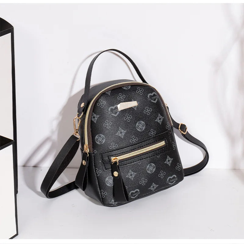Women's Floral PU Leather Fashion Backpack & School Bag