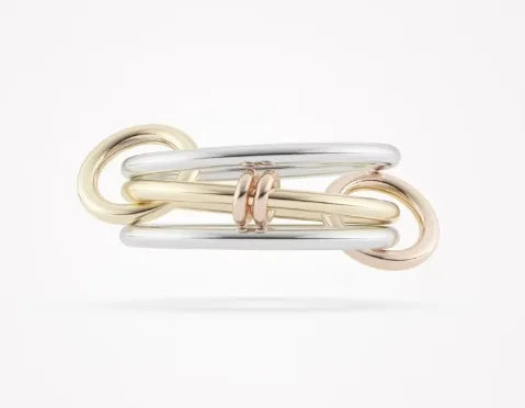 Ring Interlocking Stacked Multi-Layer Stainless Steel Ring Jewelry Copper Zircon Hand Jewelry