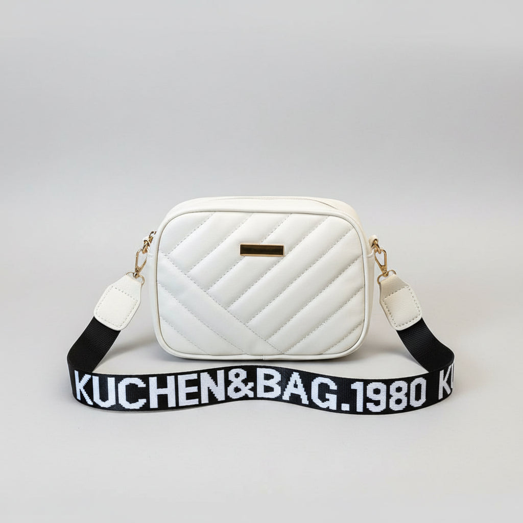 TPU Striped Camera Crossbody Bag with Phone Pocket for Women