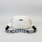 TPU Striped Camera Crossbody Bag with Phone Pocket for Women