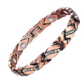 Vintage Copper Magnetic Bracelets for Men and Women Elegant Leaf Heart Bracelet Jewelry