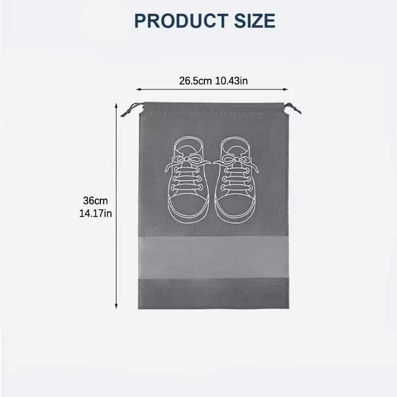 5/10pcs Shoes Storage Bag Closet Organizer Non Woven Travel Portable Bag Waterproof Pocket Clothing Classified Draw Hanging Bag mbzr