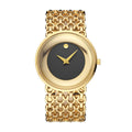 YaLaLuSi Full Gold Hollow Chain Ladies Watch Minimal Rhinestone Dot Dial Luxury Quartz Wristwatch Elegant Women  Gift