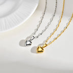 Women's Stainless Steel Heart Pendant Necklace Non fading Clavicle Chain Fashion Jewelry Necklace for Women Durable Hypoallergenic Neckwear Ideal for Daily Use Special Events and Gifting to Female Loved Ones necklace for wome