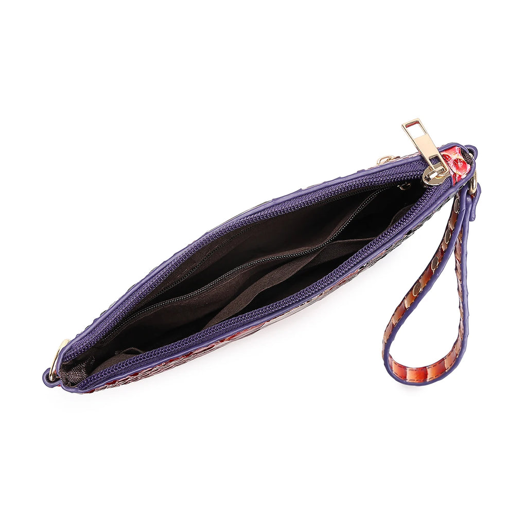 Gradient Embossed Wristlet Clutch Bag, Outdoor Portable Pouch, Lightweight Zipper Wristlet, Daily Hand Purse, Versatile Organizer Bag for Commute, Multi-Pocket Phone Card Holder, Fashionable Pouch for Outdoor Activities mbzr