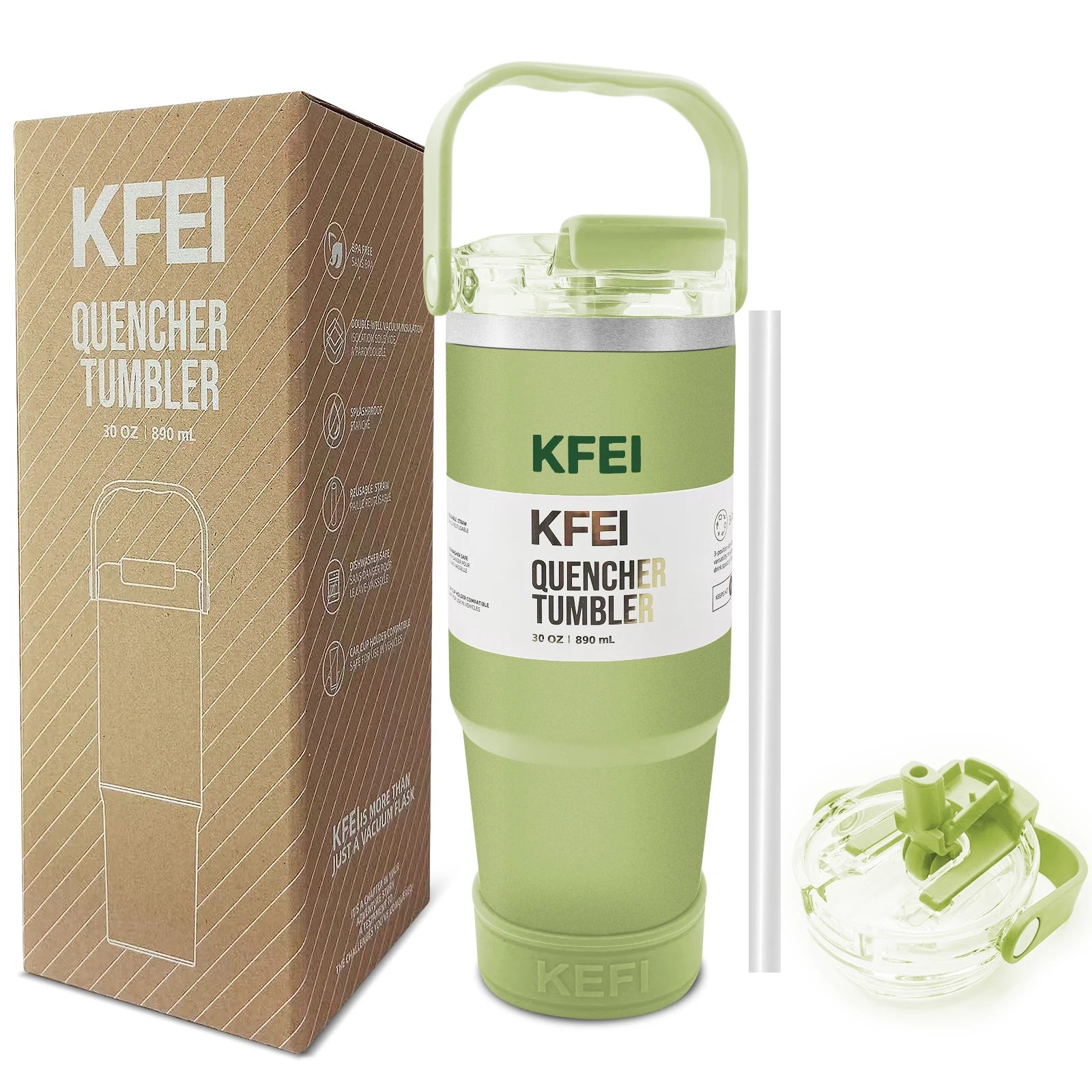 1PCS 30oz Solid Color Double Wall Stainless Tumbler, with Lid And Straw, Keep Warm 12h And Ice 24h, Insulated, Outdoor Stainless mbzr