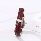 Waterproof Women Watch Leather Strap Roman Numeral scale Quartz Watch Rectangular Women's Fashion Exquisite Small Watch mbzr