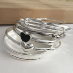100% Solid 925 Sterling Silver Metal Bracelet for Women Men Vintage Handmade Simple Birthday Gift S-B451