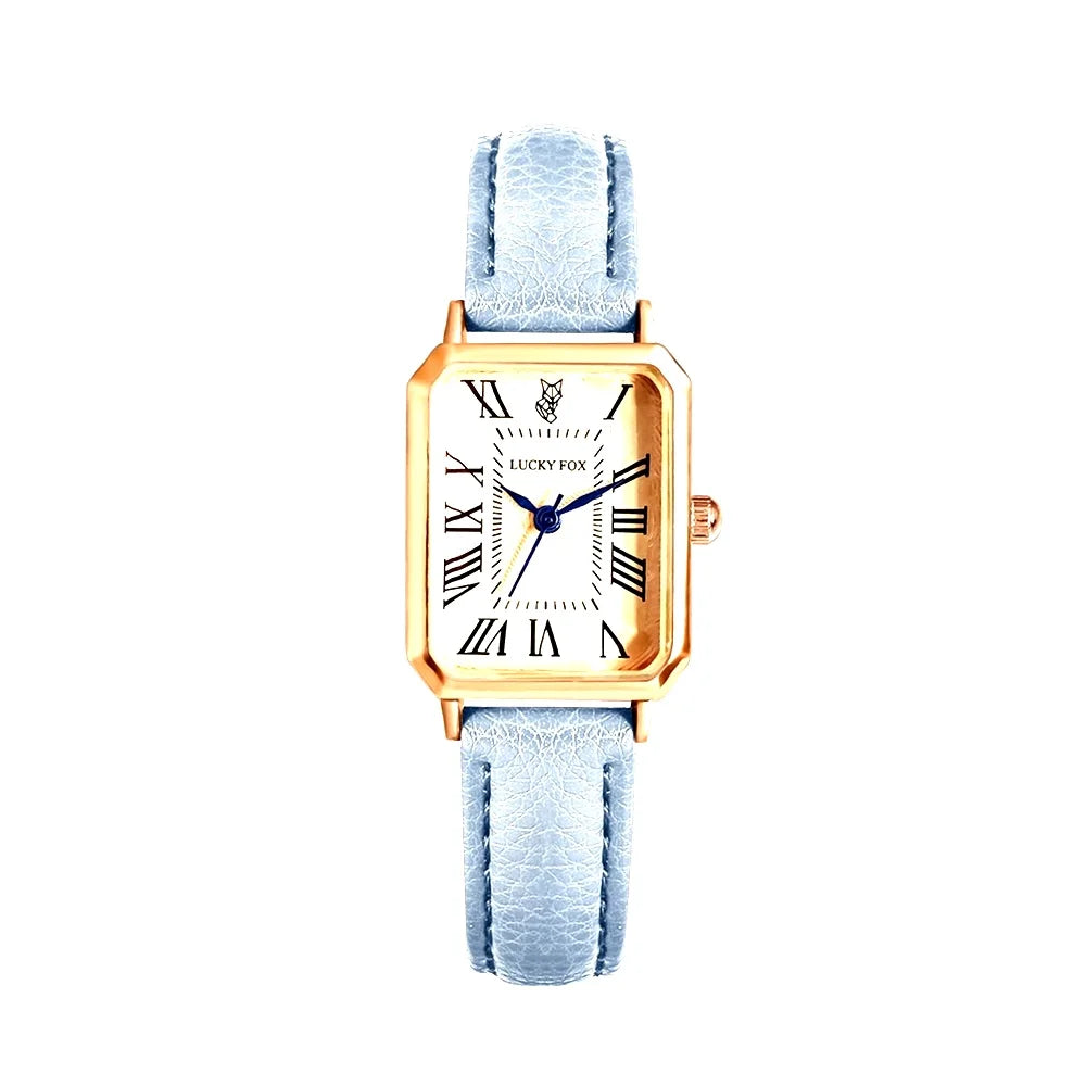 Fashion Retro Digital Dial Casual Watches Square Leather Strap Fashionable Clock Quartz Wristwatch for Women Gift mbzr