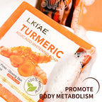 LKIAE Organic Turmeric Soap Bar, Natural Herbal Hand Made Whitening Soap, Reduce Melanin, Pimples, Acne, For Face And Body,200g mbzr