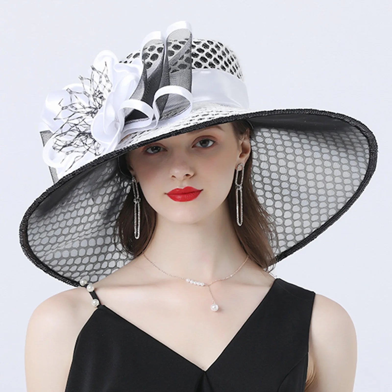Wide Brim Phrase Women Hat for Church, Weddings, Tea Party, Sunhats