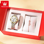 OLEVS 3620 Women Watch Luxury Brand Diamond Quartz Watch Fashion Automatic Calendar Waterproof Women Watch Bracelet Set Reloj