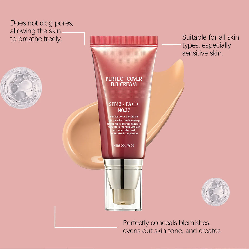 Perfect Cover Bb Cream Brightens Complexion Covering Skin Blemishes Lasting Lightweight Hydrates Moisturize Concealer Corrector mbzr
