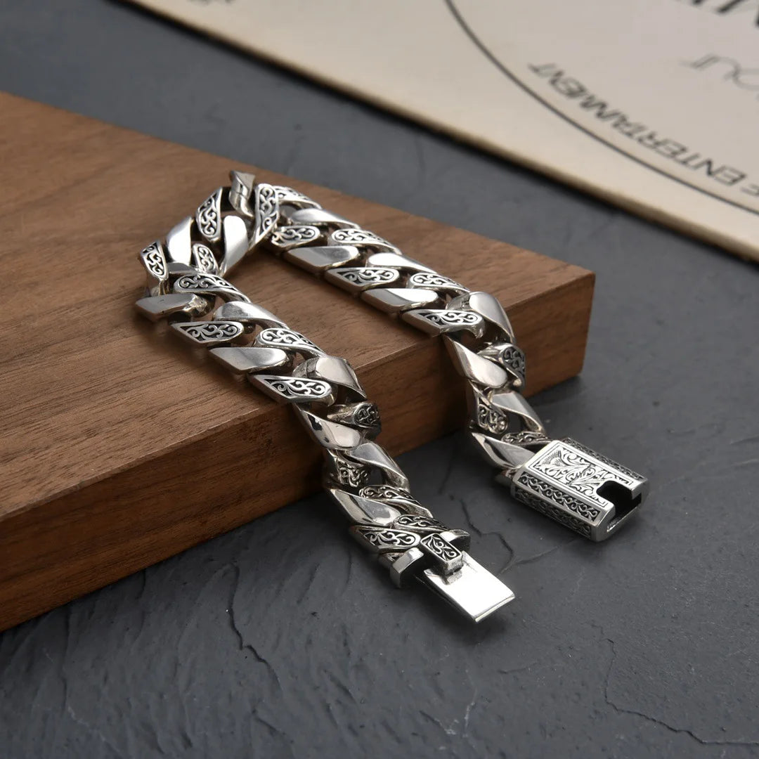 Timeless Vine Garland Buckle Retro Punk Tank Bracelet Jewelry Creativity Gift