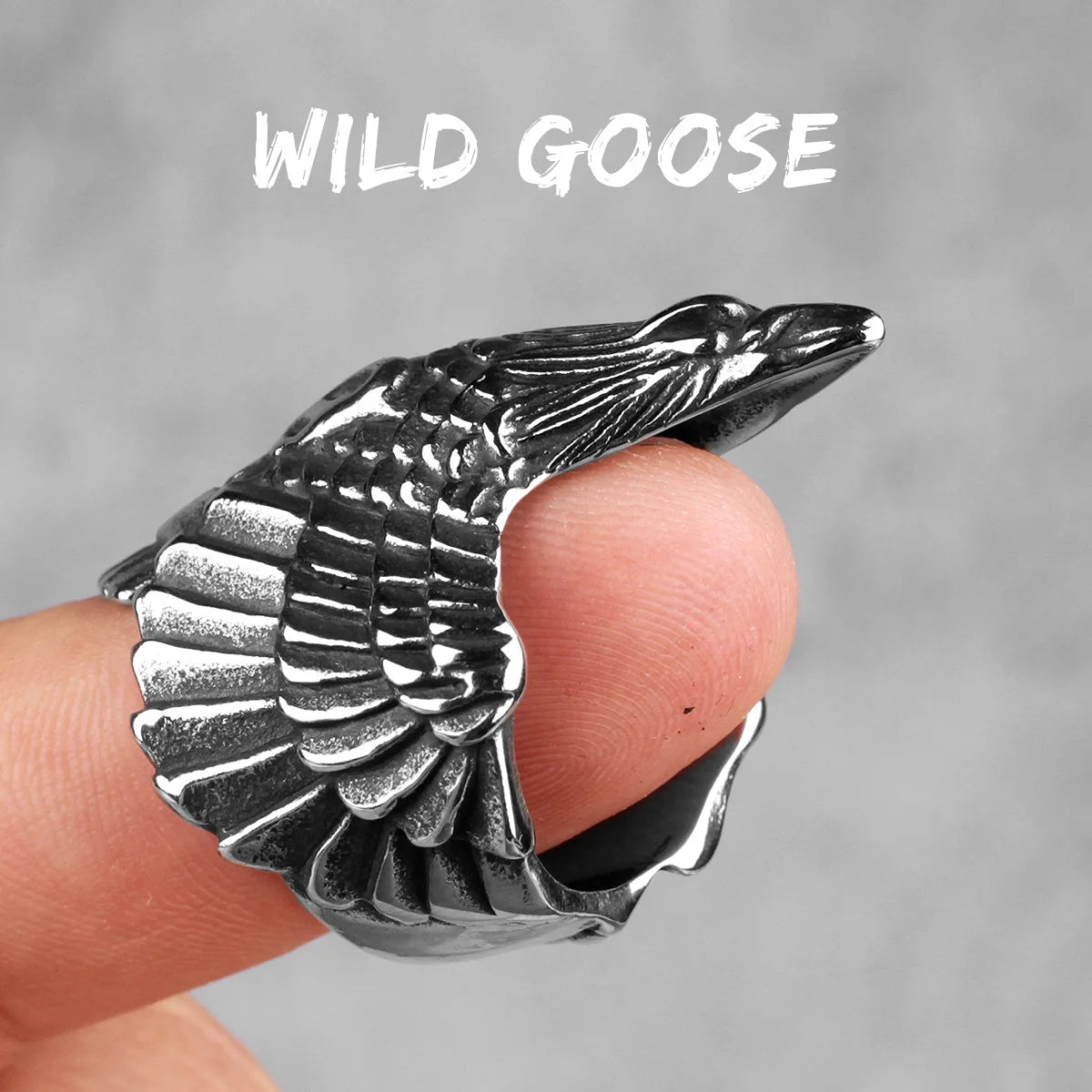 Stainless Steel Animal Rings Eagle Dog Dragon Bird Snake Hip Hop Trendy